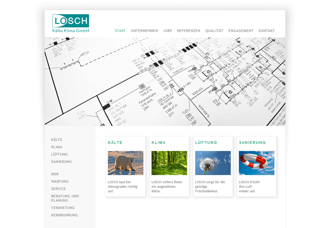 Screenshot der Webseite Losch GmbH